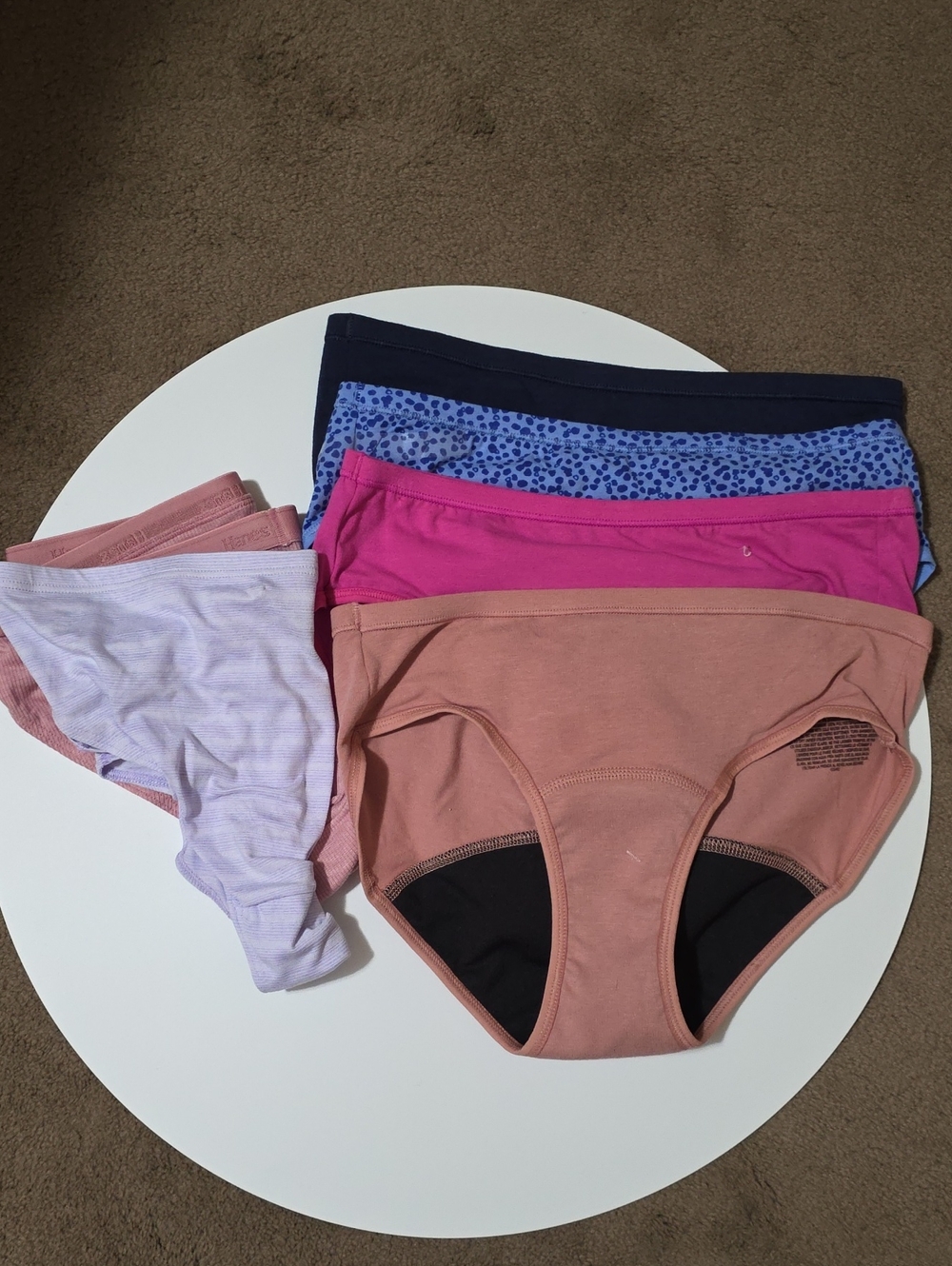 Girls' Cotton Period Bikini Underwear Pack - Pink, Purple, Blue